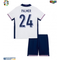 Otroški Nogometni dresi Anglija Cole Palmer #24 Domači EP 2024 Kratek Rokav (+ Kratke hlače)